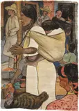 Diego Rivera, Turkey Market, circa 1935, watercolor on rice paper