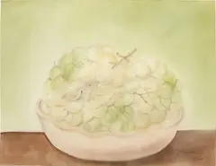 Fernando Botero, Bodegón con uvas, 1975, watercolor on paper