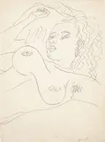 Carlos Enríquez Gómez, Torso de mujer desnuda, 1947, ink on paper