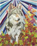 Fernanda Brunet, Lobo, 2012, acrylic and beads on canvas