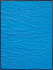 IMG_852 (Internet Blue) by Michael Staniak, 2013, casting compound, acrylic, on board in artist's steel frame, sold Sep 2014