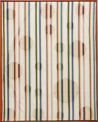 Untitled by Sam Falls, 2013, linen, dye, metal grommets, sold Sep 2014