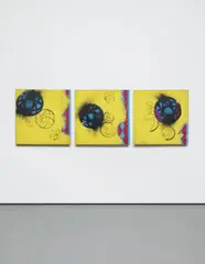 Futura 2000, Untitled, 1993, triptych, spray paint, acrylic on canvas
