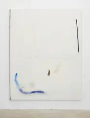 David Ostrowski, F (Gee Vaucher), 2012, acrylic, lacquer, paper on canvas