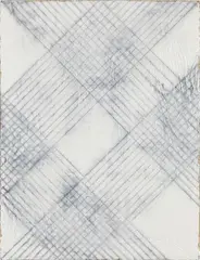 Mark Hagen, To be titled (Additive Painting #98), 2012, acrylic, iron oxide pigment on burlap laid on panel