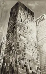 The Seagram Building by Enoc Perez, 2006, ink, watercolor on paper, sold Sep 2014