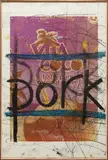 Oscar Murillo, La era de la sinceridad series, 2012, oil stick, silkscreen, newspaper in artist’s copper frame