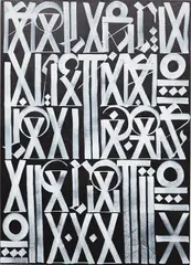 Untitled by RETNA, 2011, acrylic on canvas, sold Sep 2014