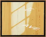 Ed Ruscha, St.-Ave., 2003, lithograph, hand-painted acrylic text on paper