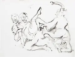 Untitled by Cecily Brown, 1999, ink on paper, sold Sep 2014