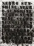 Study for Negro Sunshine #19 by Glenn Ligon, 2006, oil stick, coal dust, gesso on paper, sold Sep 2014