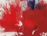 60 Malaktion MWG by Hermann Nitsch, 2011, acrylic on jute, in 2 joined parts, sold Sep 2014
