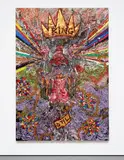 Hyon Gyon, M.M.M.H. (More Money More Happiness), 2013, satin, silicone on canvas
