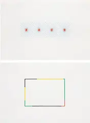 Richard Wright, Two works: Studies for Wall Drawings, 2000, gouache, pencil on paper