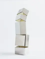 Untitled by Beverly Pepper, circa 1969, stainless steel, Isofan paint, sold Sep 2014
