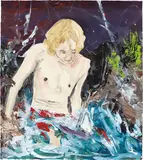 Hernan Bas, The Giant (Sailboat), 2005, water-based oil, acrylic, gouache on paper