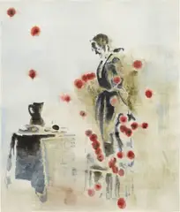 Uwe Wittwer, Interieur Negative nach Chardin, 2007, watercolor on paper