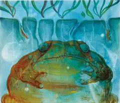 Alexis Rockman, Bufo, 1986, oil, acrylic on canvas