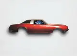 Peter Sarkisian, Red Cutless (Registered Driver Flat Series), 2008, inkjet print mounted to board, Sony PSP video player