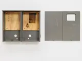 Cosima von Bonin and Kai Althoff, Untitled, n.d., steel box, glass, wood with photograph