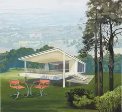 Farnsworth House by Natasha Kissell, 2006, oil on canvas, sold Sep 2014