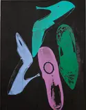 Andy Warhol, Diamond Dust Shoes, 1980-1981, synthetic polymer paint, silkscreen ink and diamond dust on canvas
