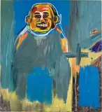 Jean-Michel Basquiat, Bird as Buddha, 1984, acrylic and oilstick on canvas