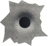 Nate Lowman, Outdoor Sculpture (Bullethole #1), 2005, silkscreen on aluminum