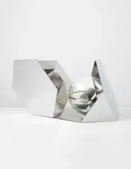 Various Artists, Treasure of Lima: Chest & Map, 2014, stainless steel, Vitrovex Glass Deep Ocean Sphere, 3D printed stainless steel, encrypted GPS coordinates