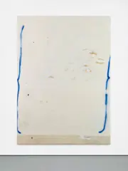 F (Gee Vaucher) by David Ostrowski, 2012, oil, lacquer, paper on canvas, sold Nov 2014