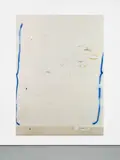 David Ostrowski, F (Gee Vaucher), 2012, oil, lacquer, paper on canvas