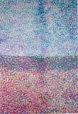 Parker Ito, Inkjet painting #10 (8 color ink), 2013, inkjet on silk