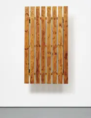 Toro #6 by Fredrik Værslev, 2011, house paint, rust and nails on pressure impregnated spruce, Siberian larch frame mounted on steel, offered Nov 2014