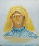 Dana Schutz, Seeing the Future (Blue Sweater), 2002, oil on canvas