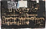 Mark Bradford, Untitled (Polici Auto Auction), 2007, acrylic, felt-tip pen, silver coated paper, printed paper collage