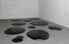 Ai Weiwei, Oil Spills, 2006, porcelain, in 10 parts