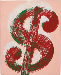 Dollar Sign by Andy Warhol, circa 1981-82, silkscreen ink on canvas, offered Nov 2014