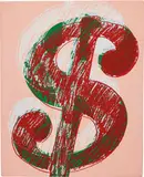Andy Warhol, Dollar Sign, circa 1981-82, silkscreen ink on canvas
