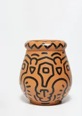 Untitled by Keith Haring, 1989, ink on terracotta vessel, sold Nov 2014