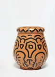 Keith Haring, Untitled, 1989, ink on terracotta vessel