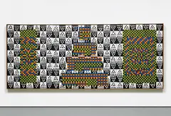 Alfred Jensen, The Tectractys, 1964, oil on canvas, in 3 joined canvases