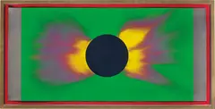 Jack Goldstein, Untitled, 1986, acrylic on paper, in artist's frame