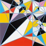 Sarah Morris, Mouse [Origami], 2007, household gloss paint on canvas