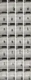Robin Rhode, Untitled / Rings, 2005, black and white photographs on Plexiglas, in 28 parts
