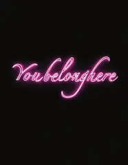 Tavares Strachan, You Belong Here, 2014, pink neon