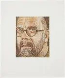 Chuck Close, Self-Portrait/Scribble/Etching, 2000, softground etching, in color