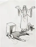Dan Colen, Blow-Up God (8), 2011, ink on paper