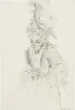 Rachel Feinstein, Ruth with Tea Cup, 2005, pencil on paper