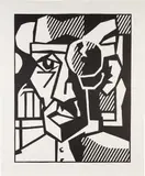Roy Lichtenstein, Dr. Waldmann (Black State), 1981, woodcut on Arches Cover paper