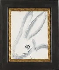 Untitled (bunny) by Hunt Slonem, 2014, oil on wood panel, in artist's frame, sold Nov 2014